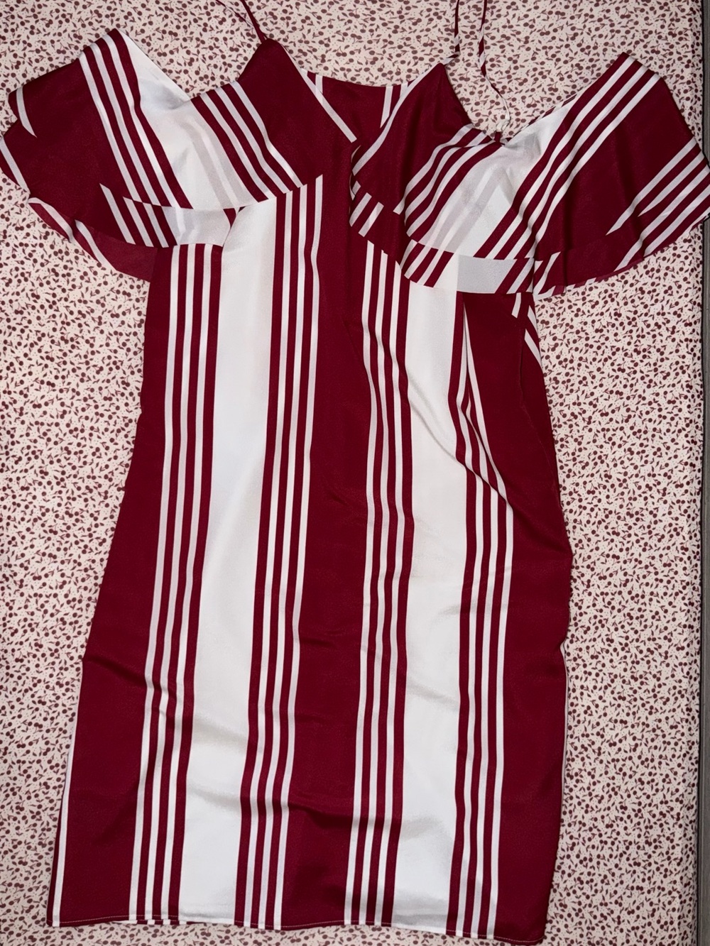 Banana Republic Red & White Striped Dress